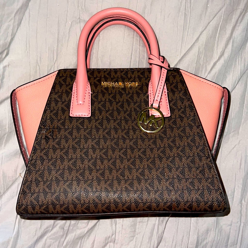 Michael Kors | Bags | Michael Kors Pink And Brown Purse | Poshmark